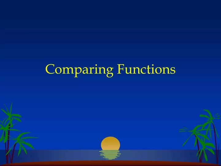 comparing functions