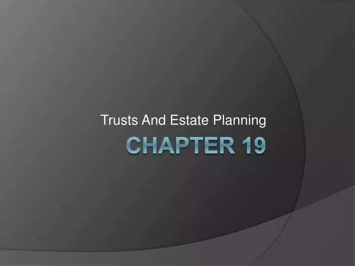 trusts and estate planning