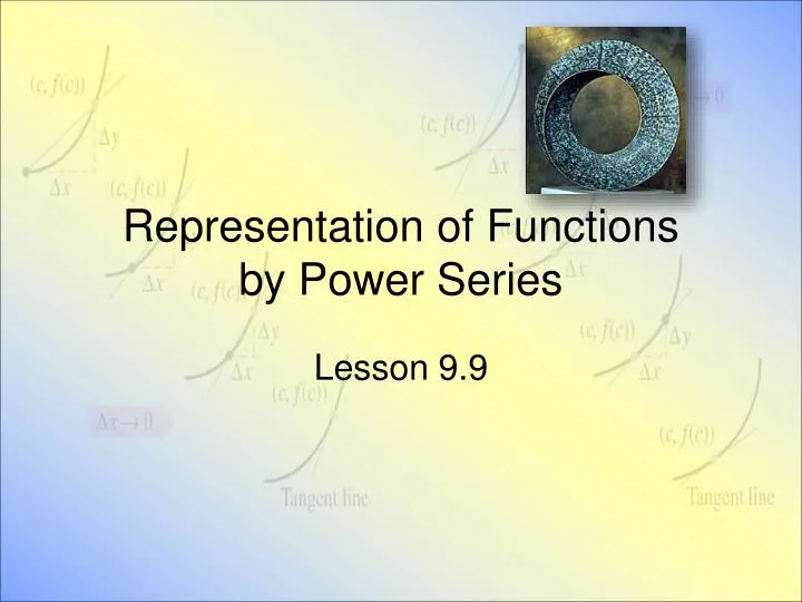 representation of functions by power series