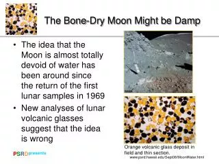 The Bone-Dry Moon Might be Damp