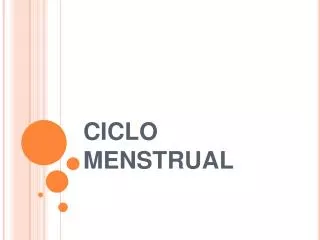 ciclo menstrual