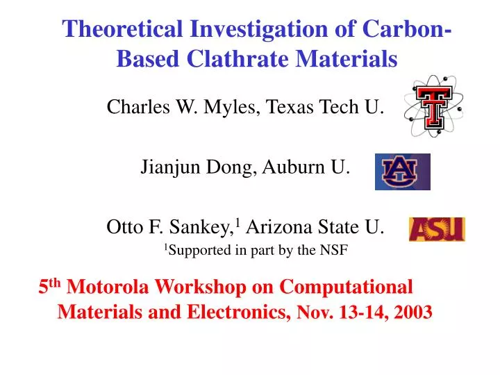 theoretical investigation of carbon based clathrate materials