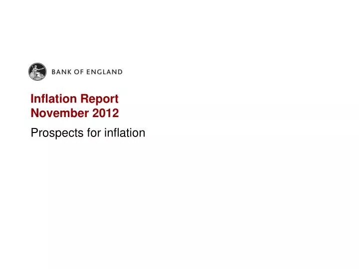 inflation report november 2012