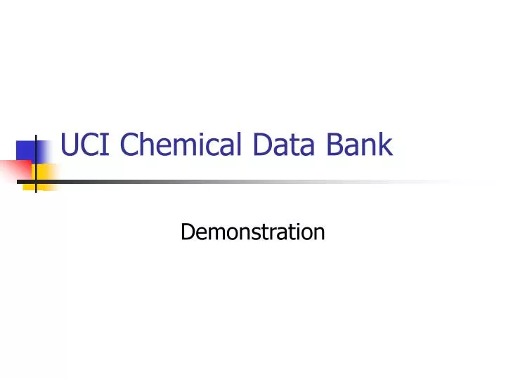 uci chemical data bank