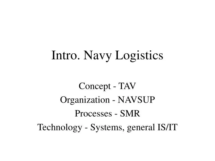 intro navy logistics