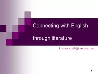 Connecting with English - through literature