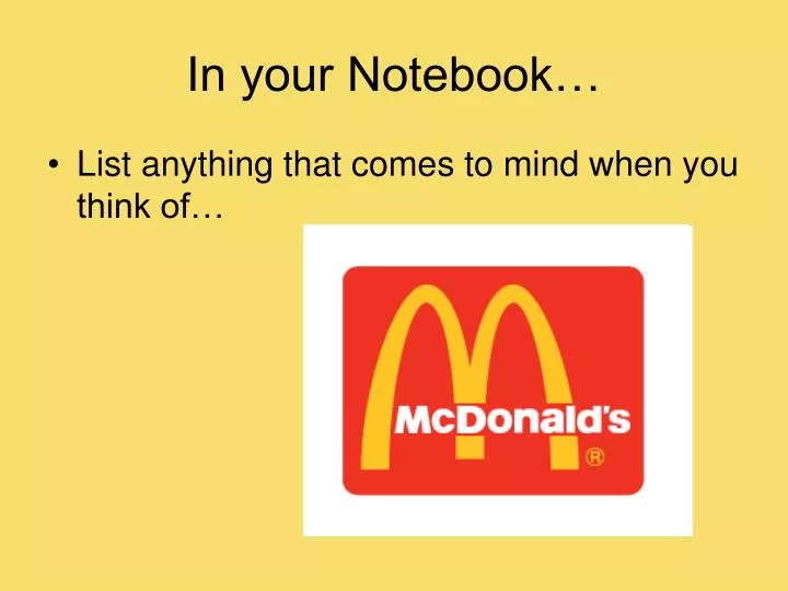 in your notebook