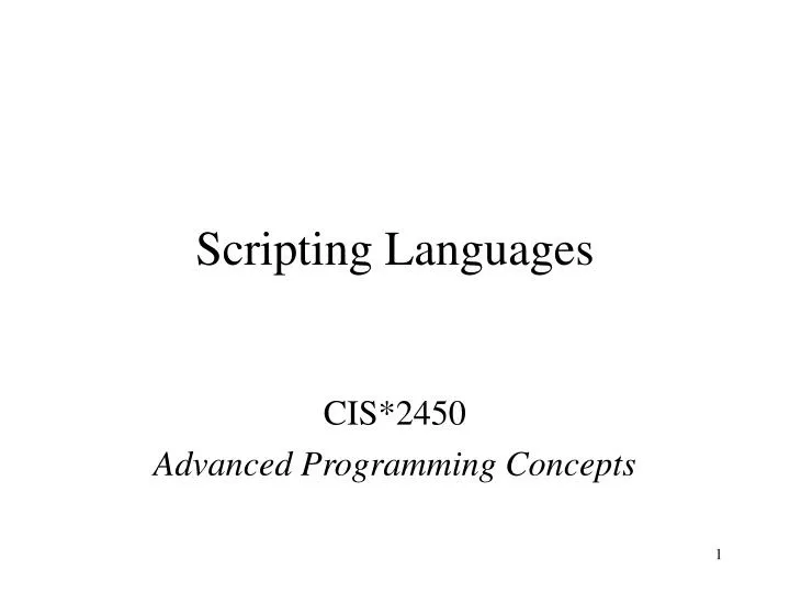 scripting languages