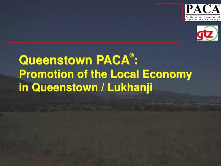 queenstown paca promotion of the local economy in queenstown lukhanji