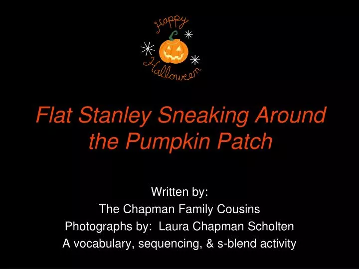 flat stanley sneaking around the pumpkin patch