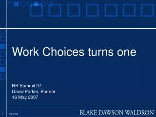 Work Choices turns one