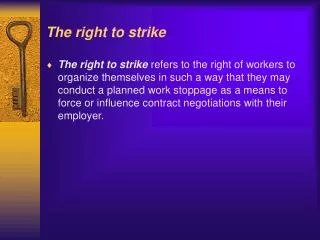The right to strike