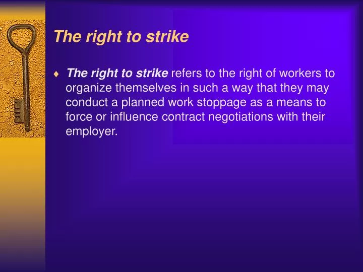 the right to strike