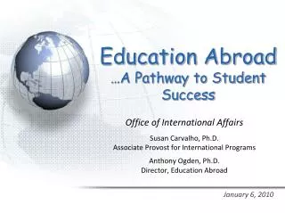 Education Abroad …A Pathway to Student Success