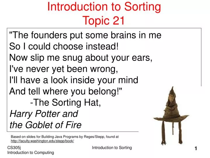 introduction to sorting topic 21