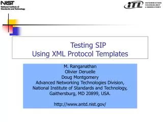 Testing SIP Using XML Protocol Templates