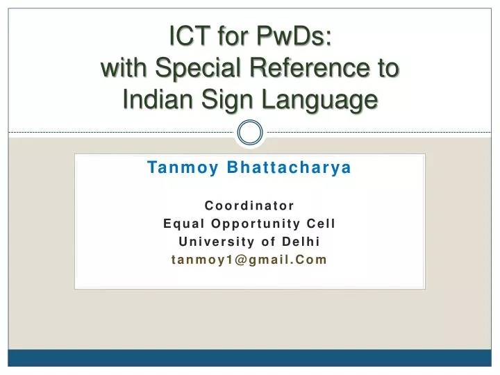 ict for pwds with special reference to indian sign language