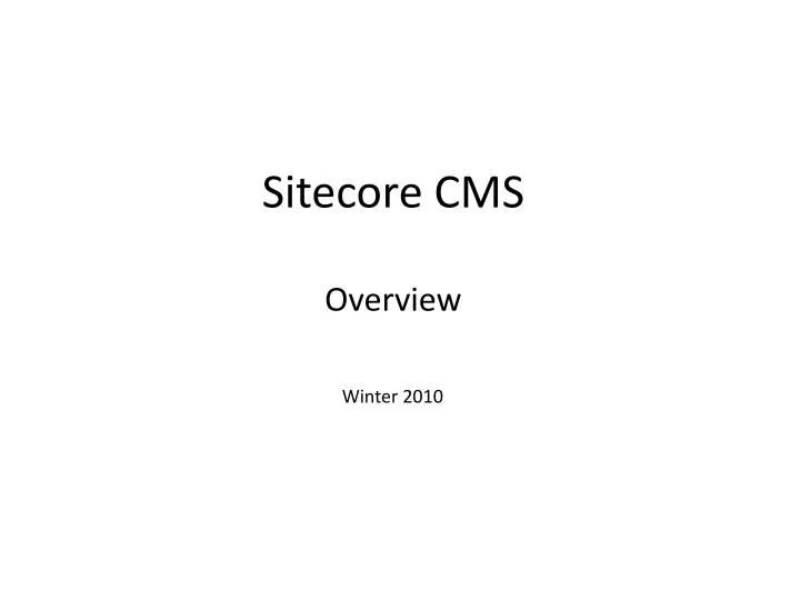 sitecore cms