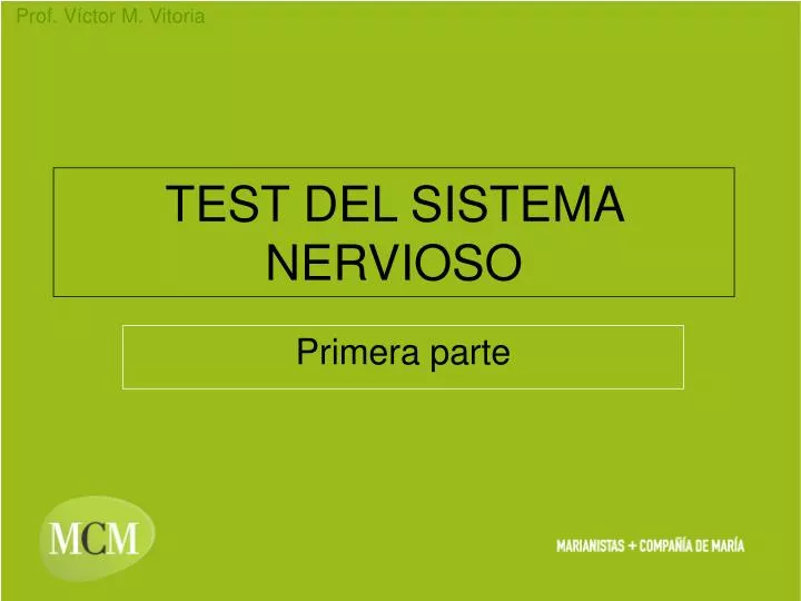 test del sistema nervioso