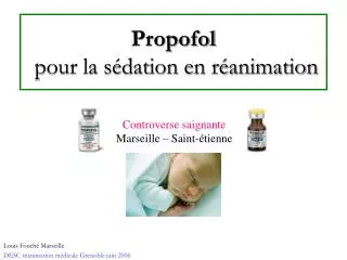 propofol pour la s dation en r animation