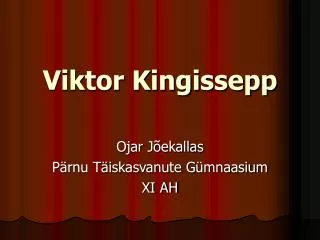 viktor kingissepp