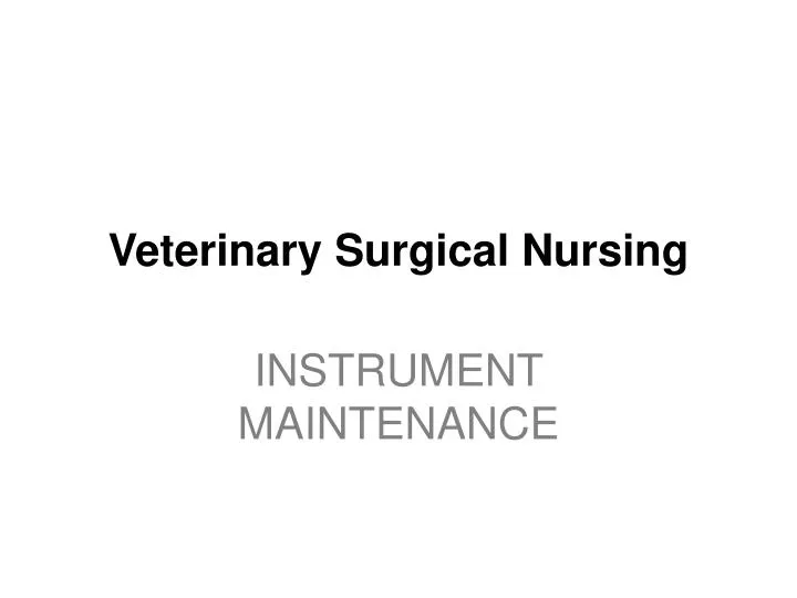 veterinary surgical nursing