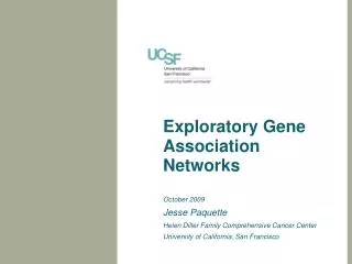 Exploratory Gene Association Networks