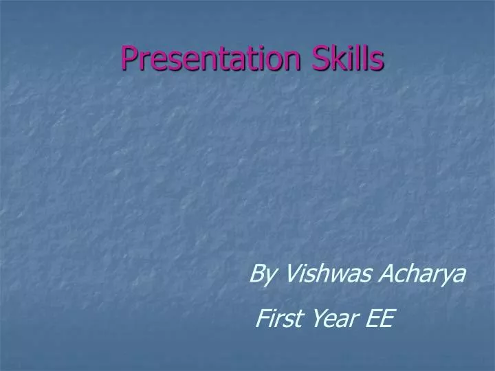 presentation skills