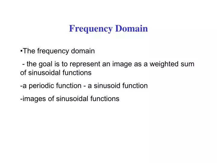frequency domain