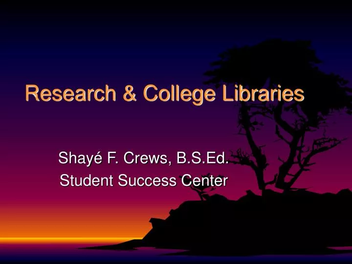 research college libraries