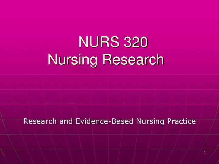 nurs 320 nursing research