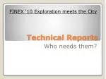 Technical Reports - slide 1