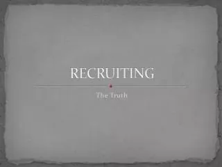 RECRUITING