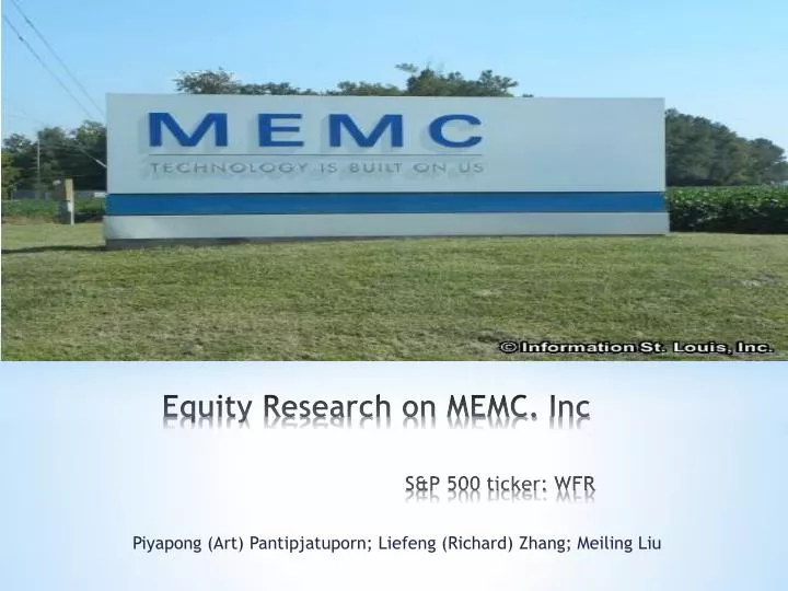 equity research on memc inc s p 500 ticker wfr