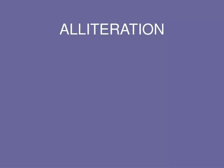 alliteration