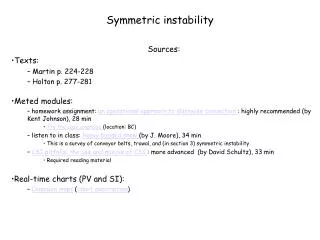 Symmetric instability