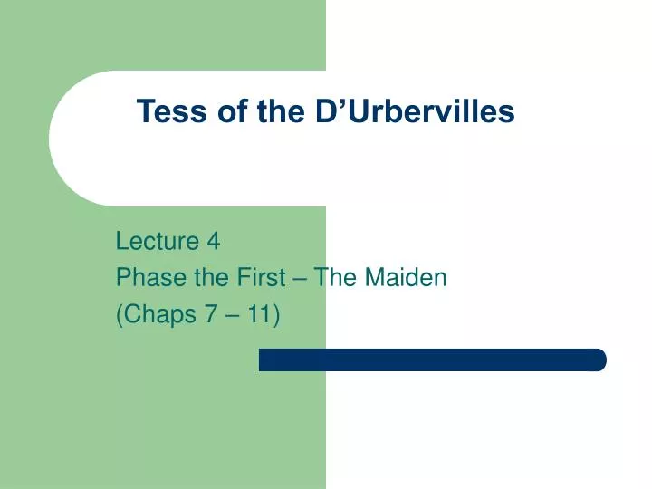 tess of the d urbervilles