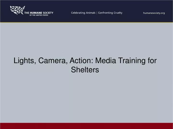 lights camera action media training for shelters