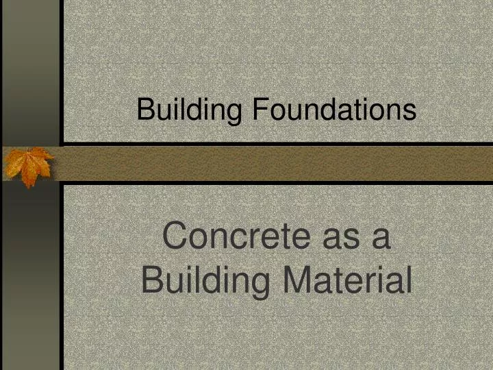 building foundations