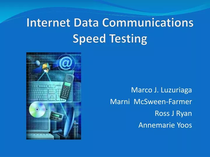 internet data communications speed testing