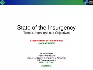 State of the Insurgency Trends, Intentions and Objectives