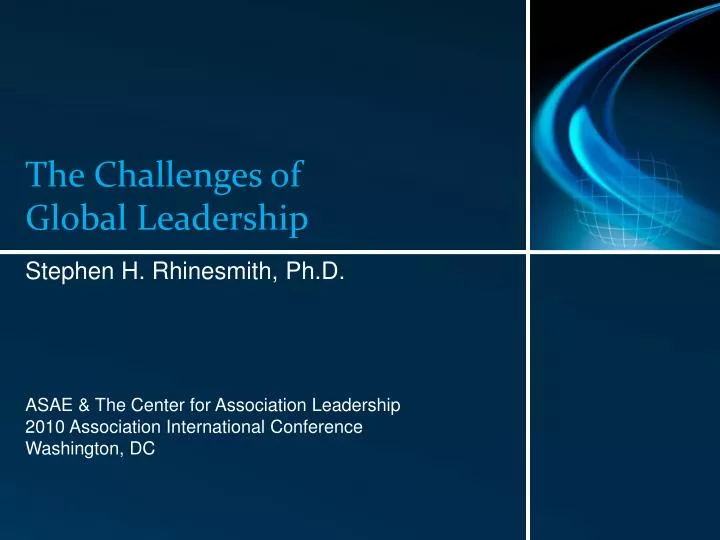 the challenges of global leadership