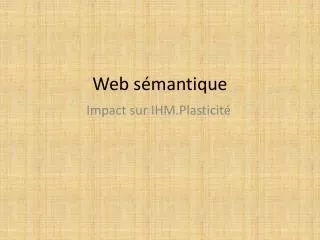 web s mantique