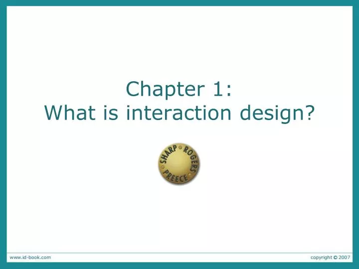 chapter 1 what is interaction design