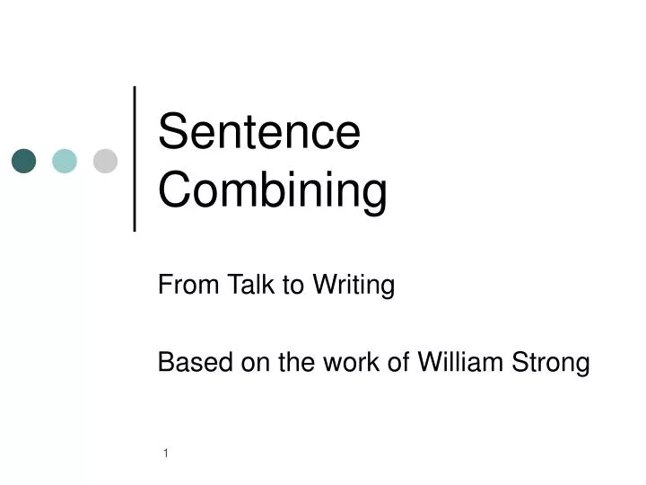 sentence combining