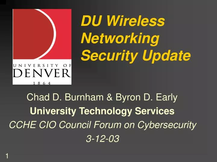du wireless networking security update