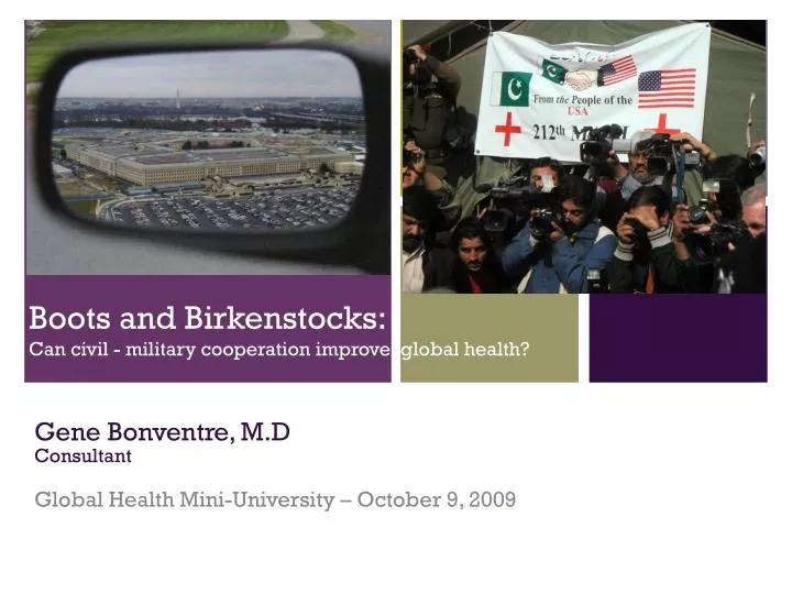 boots and birkenstocks can civil military cooperation improve global health