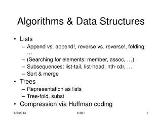 Algorithms &amp; Data Structures