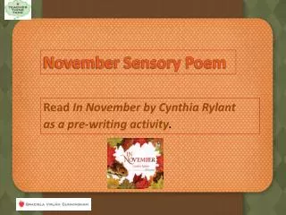 November Sensory Poem