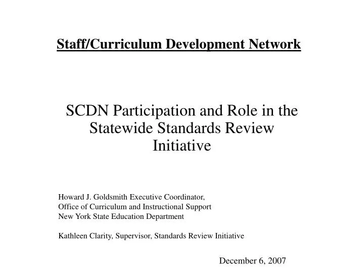 staff curriculum development network